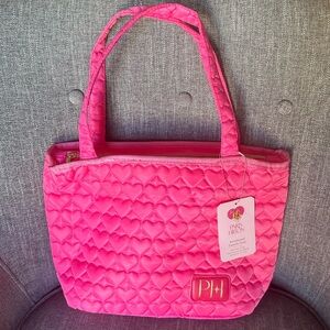 Paris Hilton Lunch Bag - Pink Heart Quilt Pattern - Insulated - Seen on TikTok